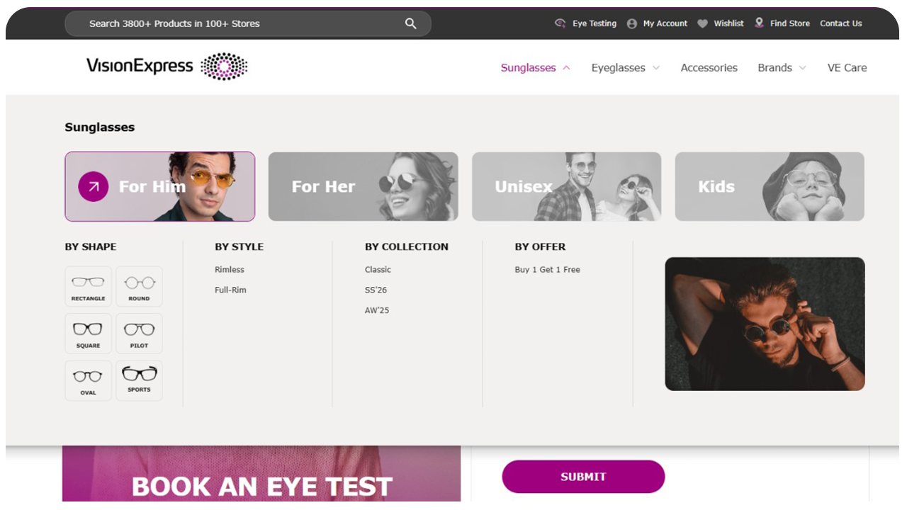 Vision Express case visual